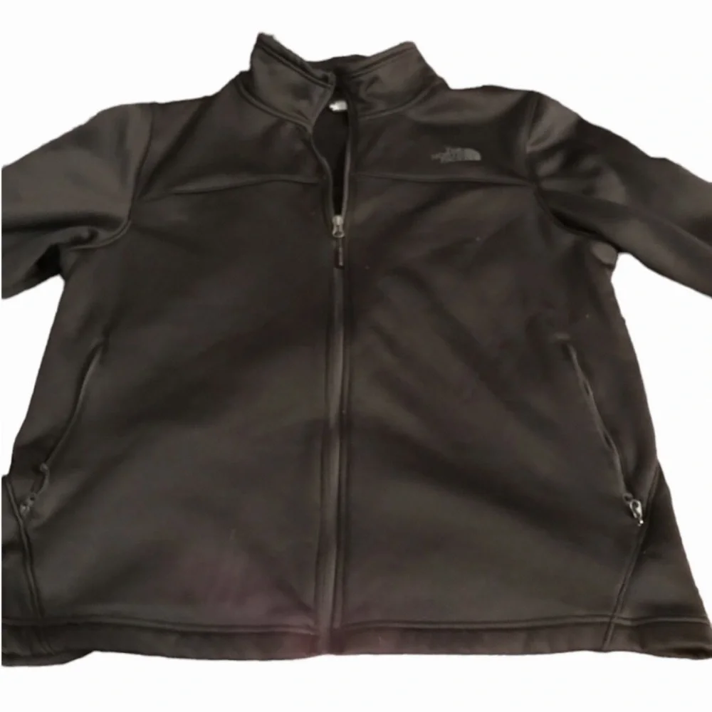 The North Face size XL black fleece lined zip front men’s jacket like new